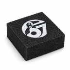TOCO67 Pickleball Paddle Eraser with white logo on black textured foam block
